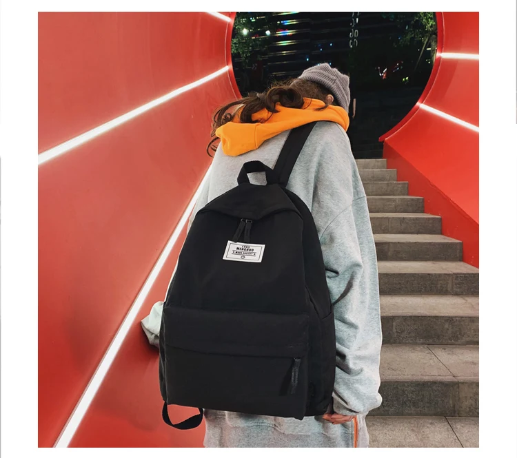 

PB2546 Backpack male high school student vintage schoolbag