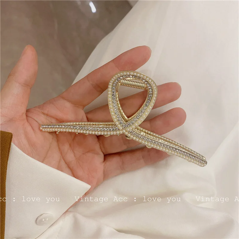 

Pearl Hair Claw Clip Women Fashion Barrettes Hairclips Hairpins Lady Hairgrip Headwear Hair Clips For Women Hair Accessories