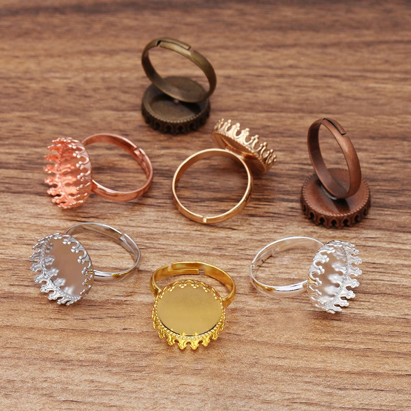 

Регулируемые Пустые Кольца с кабошоном, основа под кольцо диаметром 15 мм, 200 шт., Ювелирная фурнитура «сделай сам» для мужчин, женщин и мужчин