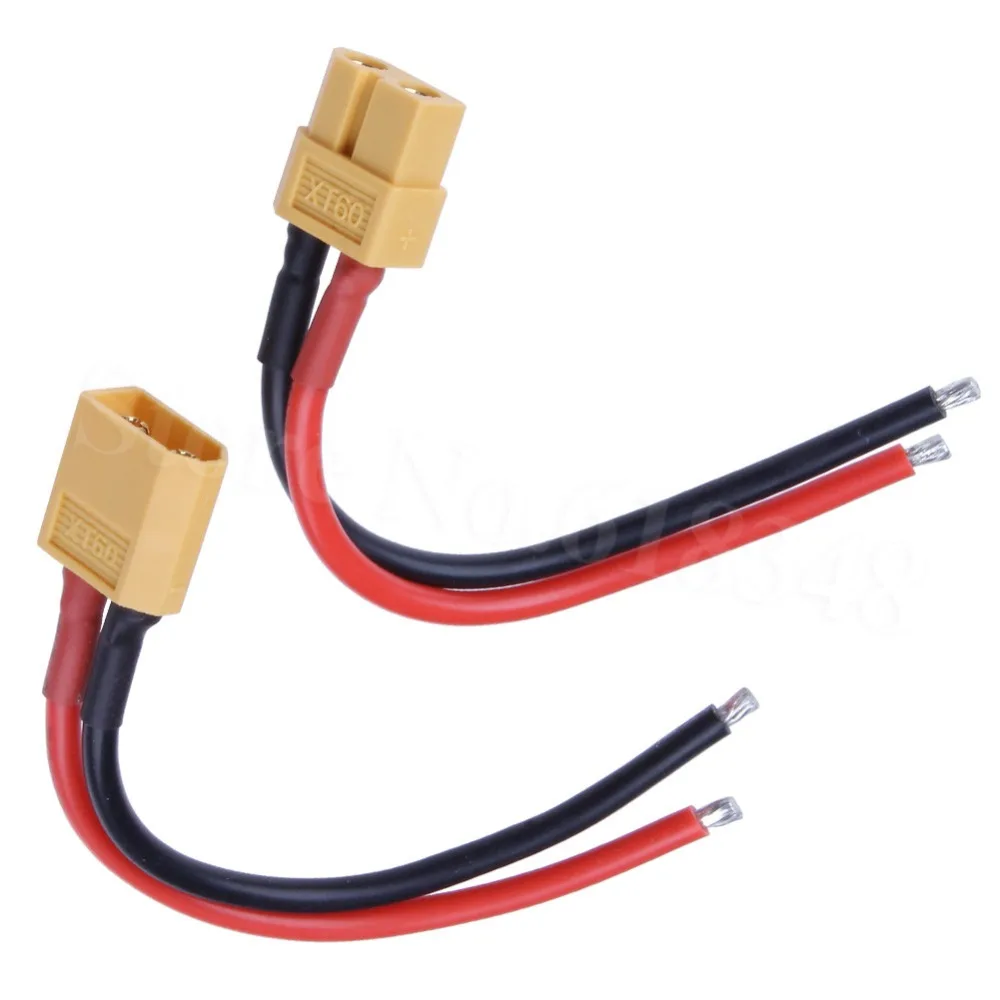 1 пара Разъем XT60 Мужской Famale с силиконовым кабелем 14AWG 3 9 &quot(10 см) для RC ESC Регулятор