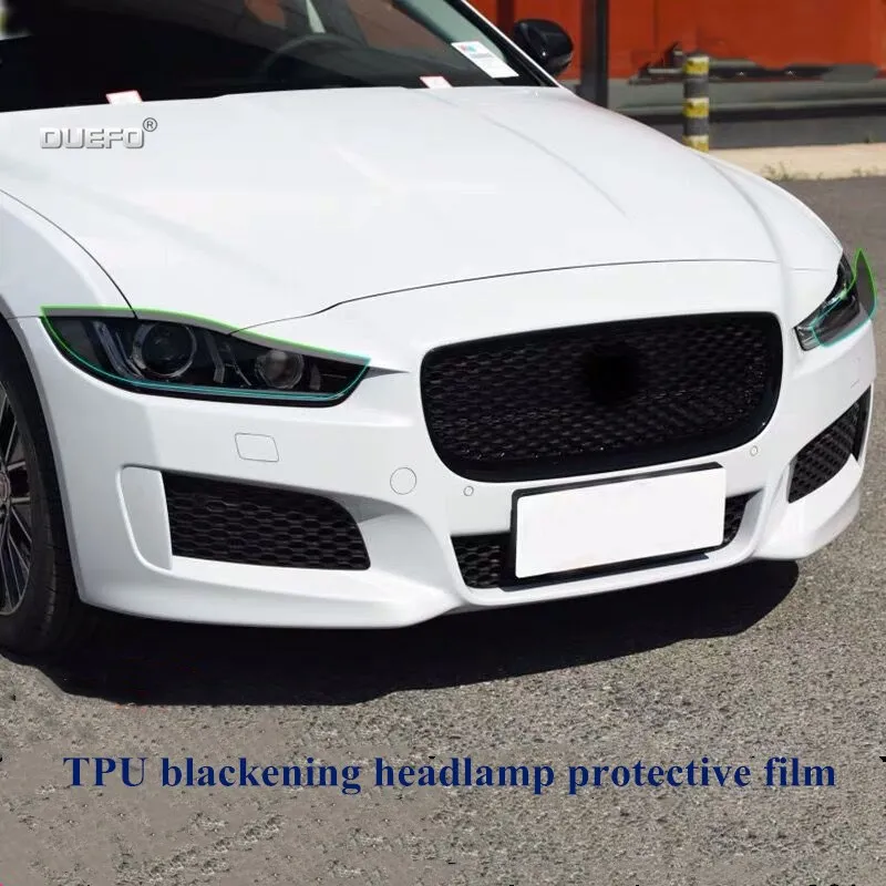 ТПУ Налобные фонари черная прозрачная наклейка для Jaguar XE XEL XJ XFL F PACE TYPE Защитная