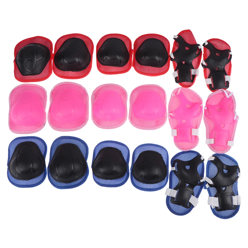 

Adjustable Elbow Pads Bicycle Skateboard Ice Skate Roller Knee Protector For Adult Kids Gift Skating Protective Gear Set 6pc/set