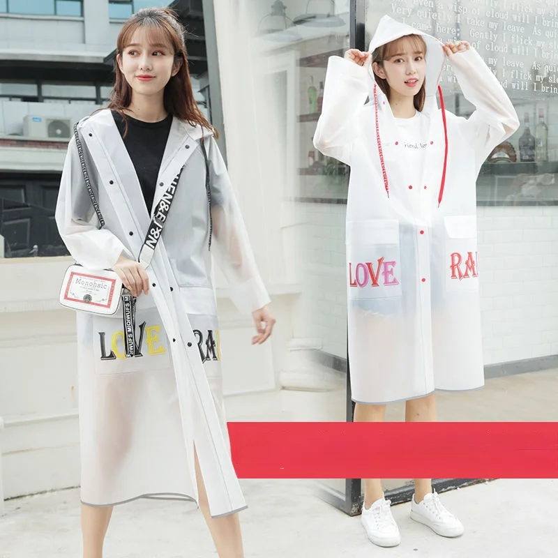 Прозрачный непромокаемый дождевик для мужчин и женщин непродуваемый одного