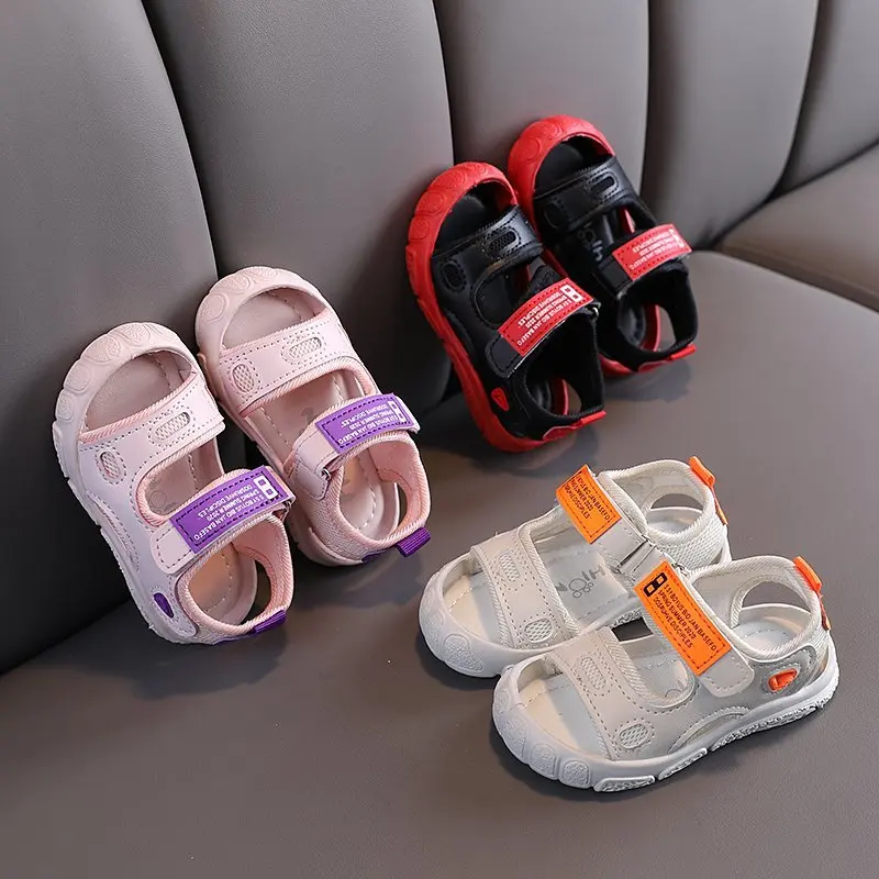 Сандалии детские из ПУ кожи Нескользящие для пляжа мальчиков и девочек разные