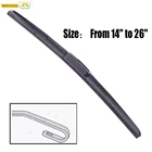 Щетка стеклоочистителя Misima, гибридная трехсекционная щетка стеклоочистителя для U-образного рычага, 14, 16, 17, 18, 19, 20, 21, 22, 24, 26 дюймов