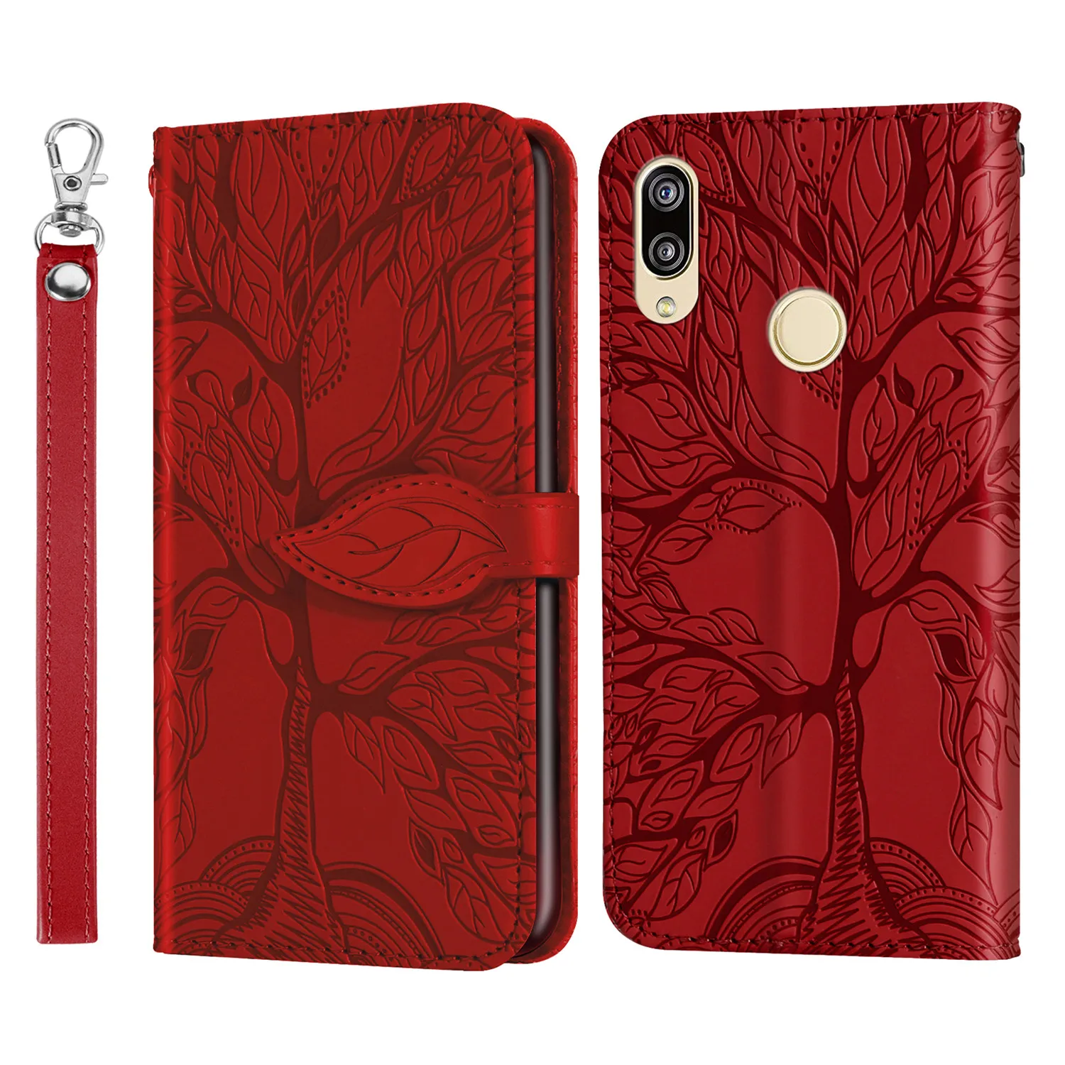 Чехол-книжка для Huawei P20 P30 Pro P Smart 2020 Y6 Y7 Y9 Prime 2019 Honor 8A 8C 10 Lite кожаный с объемным
