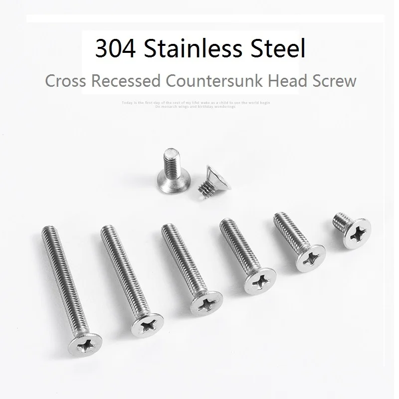 2.5mm Cross Recessed Countersunk Head Screw M2.5X4 5 8 10 12 16 20 25 30mm Set Screws | Обустройство дома