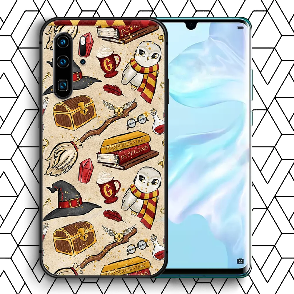 

Harries Potter Phone Case For Huawei P Mate Smart 10 20 30 40 Lite Z 2019 Pro black Bumper Silicone Cell Tpu Prime Trend Shell