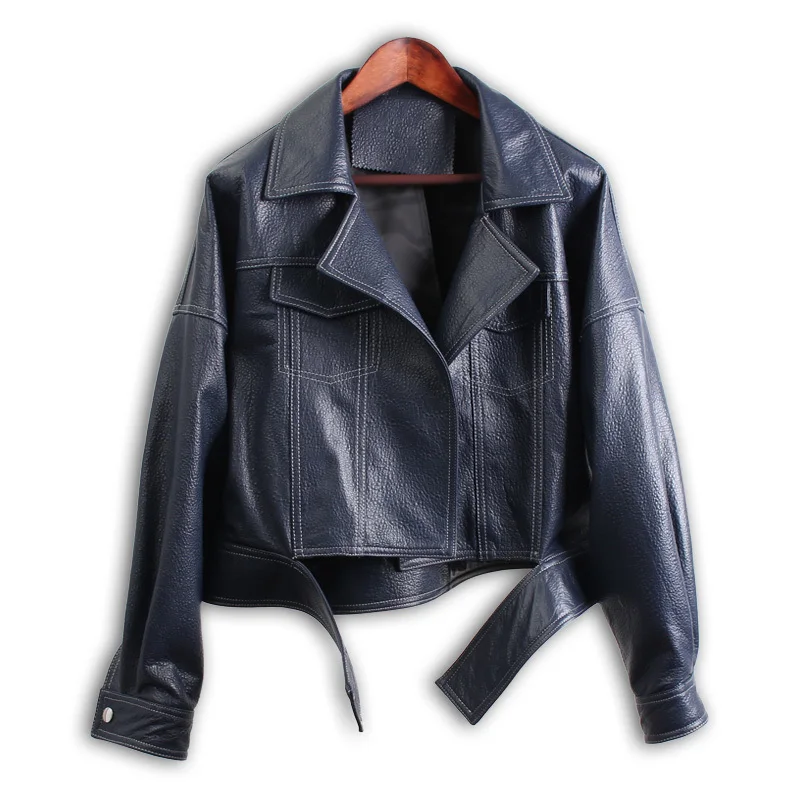 Women Genuine Leather Jacket 100% Real Sheepskin Coat Female Montone Spring Casual Clothes Chaqueta Mujer LWL1611 | Женская одежда