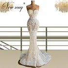 Белое свадебное платье с юбкой-годе в стиле Саудовской Аравии, Индивидуальные свадебные платья Дубай от кутюр, женские платья невесты, африканские свадебные платья