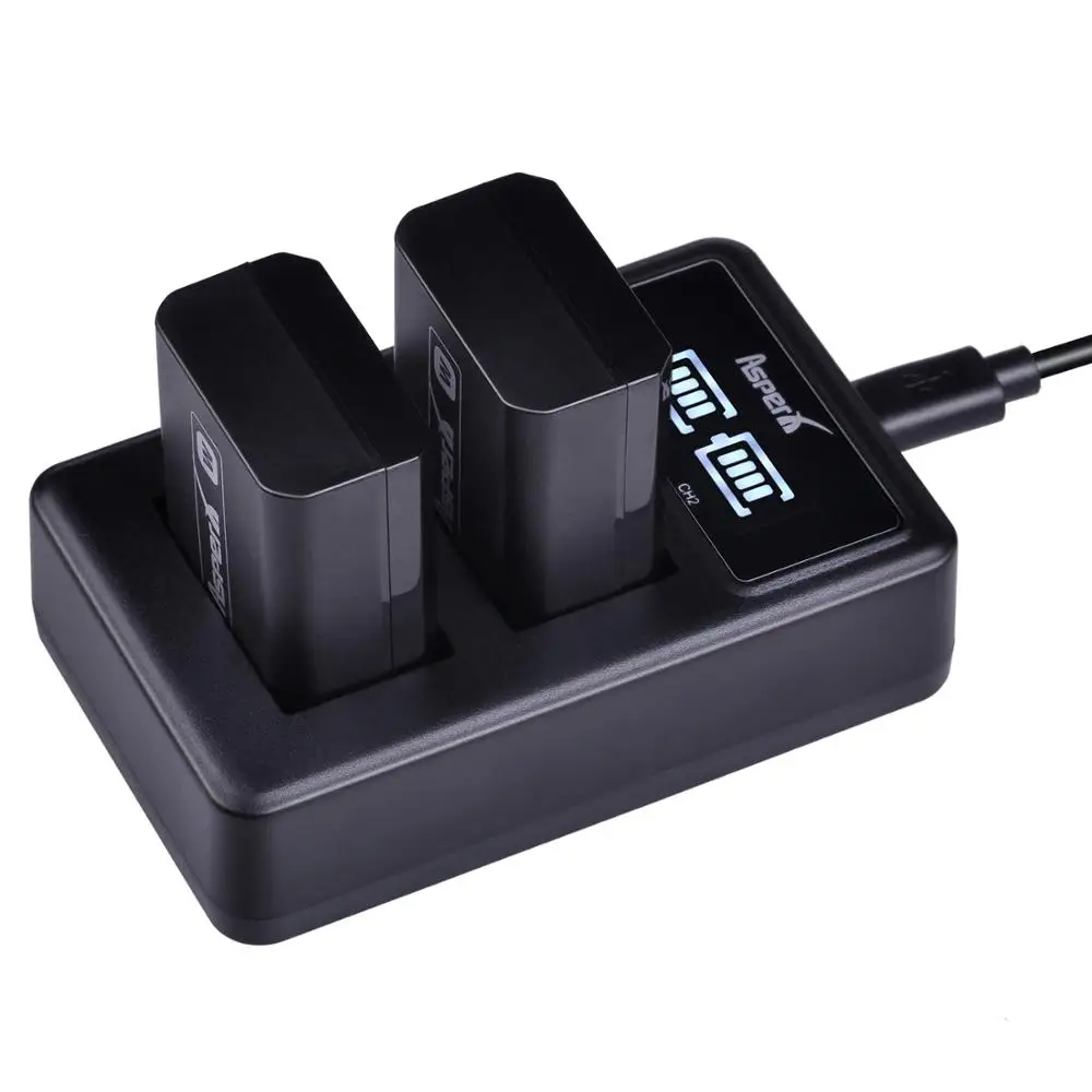 AsperX 1 шт. NP-FW50 NPFW50 NP FW50 батарея + LED Двойная зарядка для Sony Alpha a6500 a6300 a6000 a5000 a3000 a7 7R a7R II