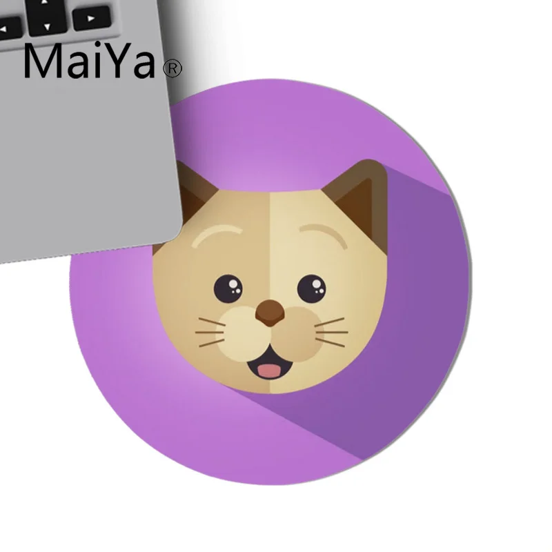 20x20cm Maiya винтажные крутые Мультяшные круглые животные кошка динозавр коврики для мыши геймер коврики для мыши игровой коврик для мыши для ПК ноутбук - Цвет: 20x20cm