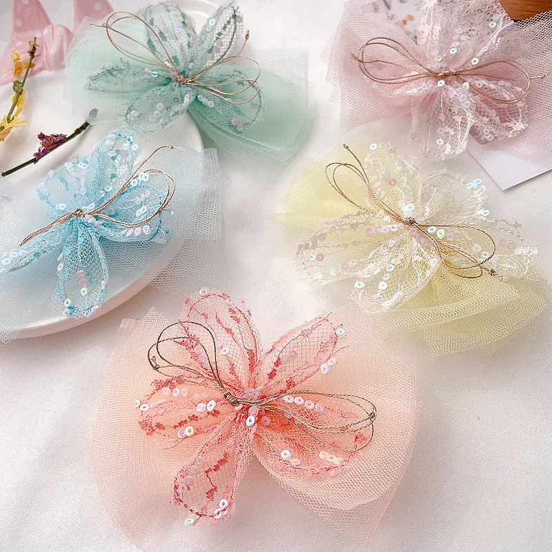 

Lace Bling Hair Accessories Baby Girls Hair Pins Hair Clips Wonderful Hair Grips Barrettes Children Party Show Hair Styling Tool