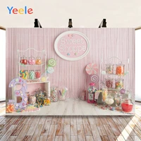 yeele photo backdrop baby birthday candy bar pink board wood floor vinyl banner backgrounds photophone for photo studio props