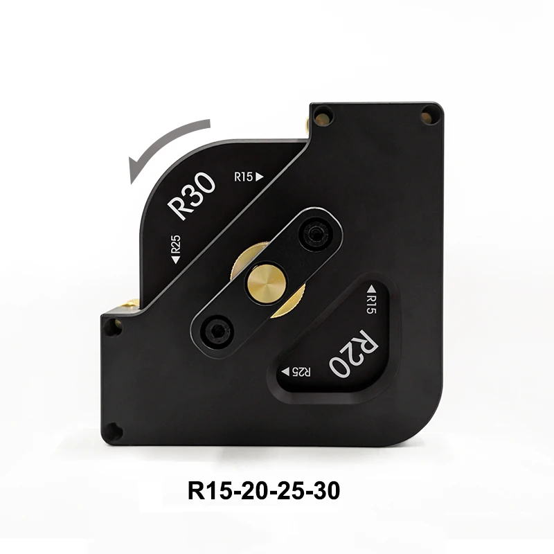 4 в 1 алюминиевого сплава R15/R20/R25/R30 маршрутизатор стола угловой джиг радиус фаски