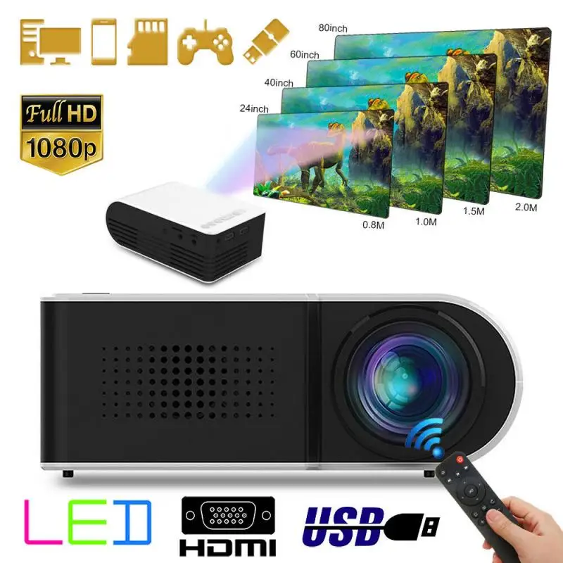 

3D светодиодный проектор Android 10.0 WIFI Full HD 1080P 24-80 дюймов Большой экран проектор домашний кинотеатр умный видеопроектор