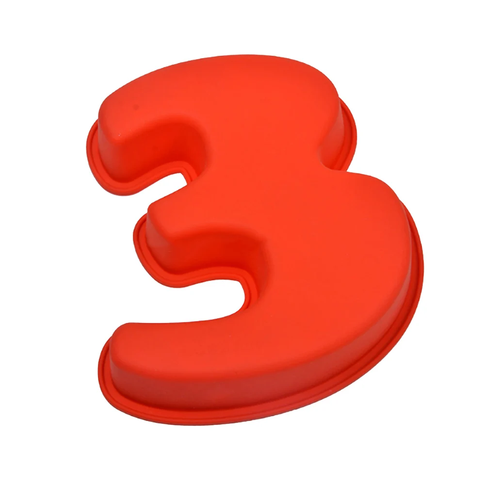 Форма для торта с цифрами формы помадки кухонные на день рождения красные