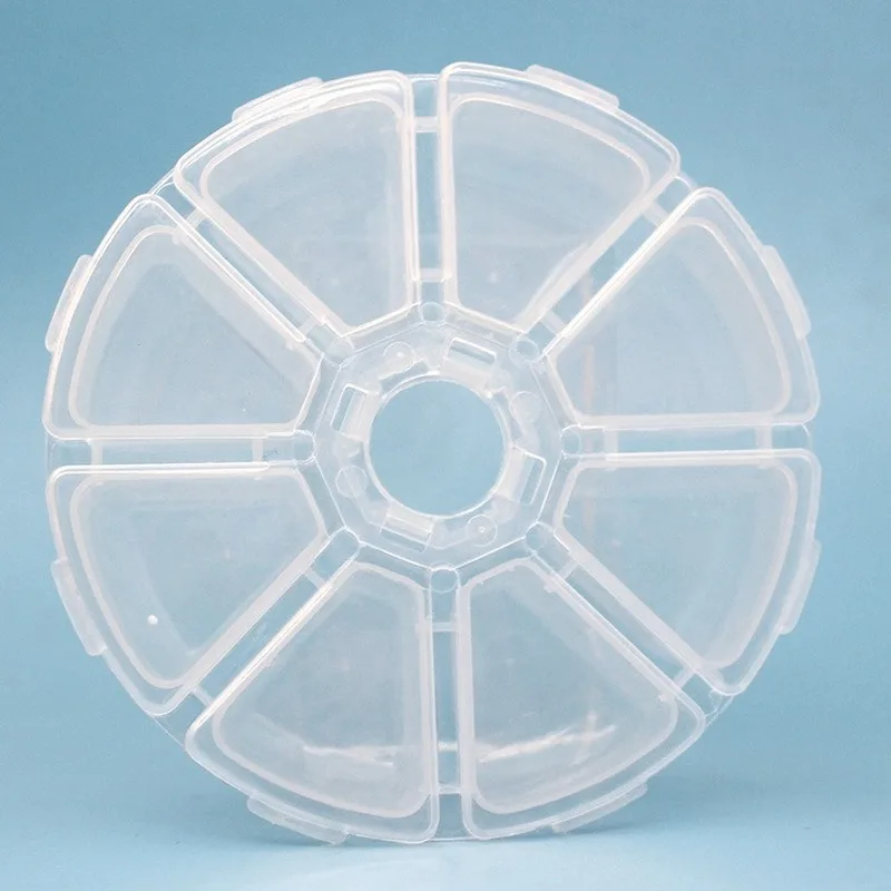 

8 Grid Transparent Plastic Jewelry Accessories Storage Box Small Parts Box Electronic Components Box Small Screws Toolbox