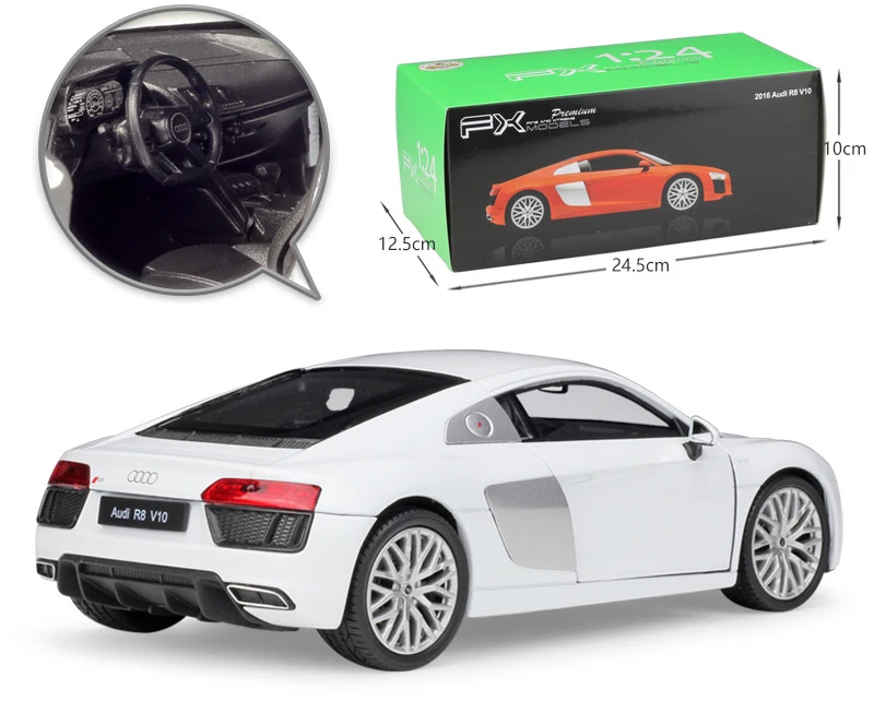 WELLY Модель автомобиля 1:24 Масштаб литья под давлением игрушки 2016 Audi R8 V10 высокий