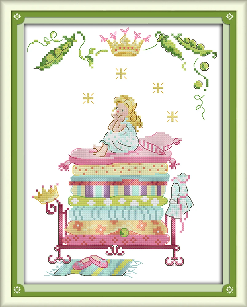 

Princess dream cross stitch kit aida 14ct 11ct count printed canvas stitches embroidery DIY handmade needlework