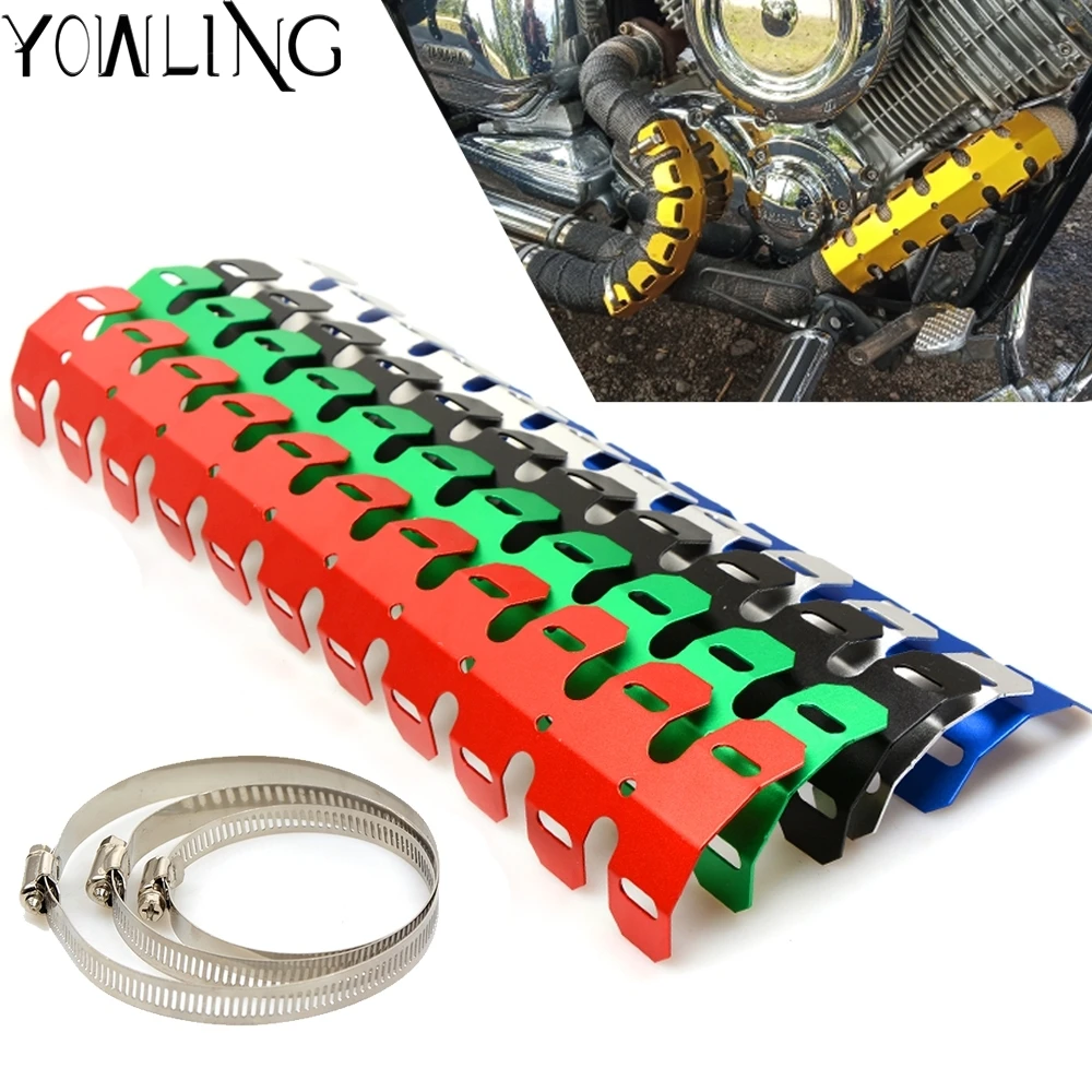 

Motocross exhaust pipe protection cover Mid Exhaust system connector Protector guard For Aprilia SHIVER 900 SHIVER900 2017 2018