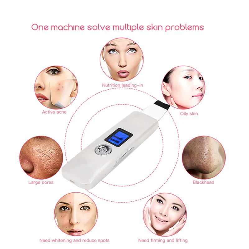 

Hot Dead Skin Blackhead Ultrasonic Pore Cleanser Wrinkles Removal Massage Scrubber Vibrate Skin Scrubber Lift Machine Beauty
