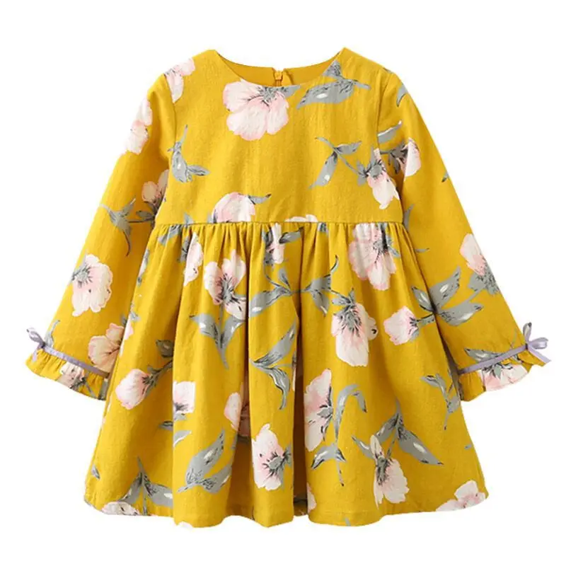 

Dress for girl 2020 spring and autumn new girls dress fashion kids girl print dress casual elegant girl princess dress