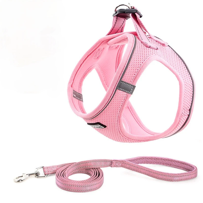 

Personalized Dog Cats Universal Chest Harness Vest Reflective Breathable Small Medium Large Dogs Pet Harness Tow Rope