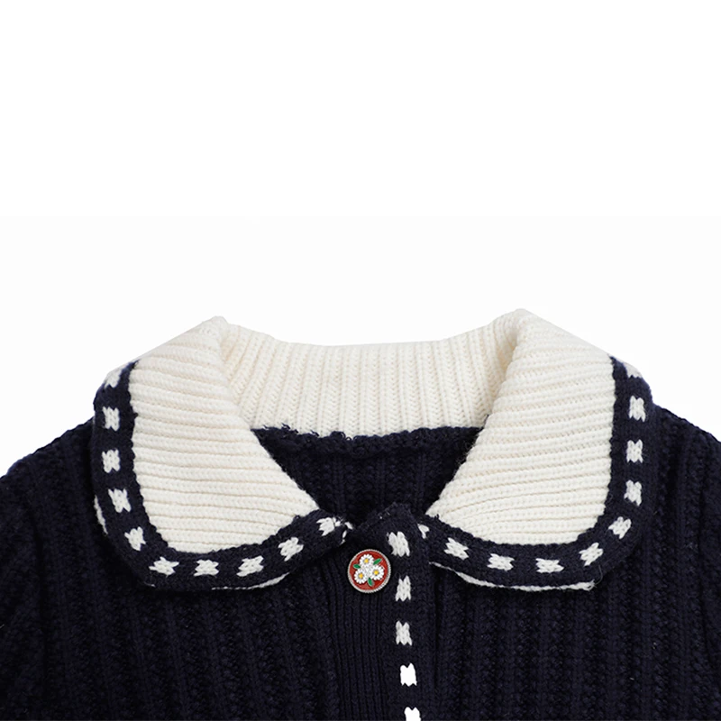 Японский бриллиантовый свитер в стиле ретро с воротником-стойкой японский