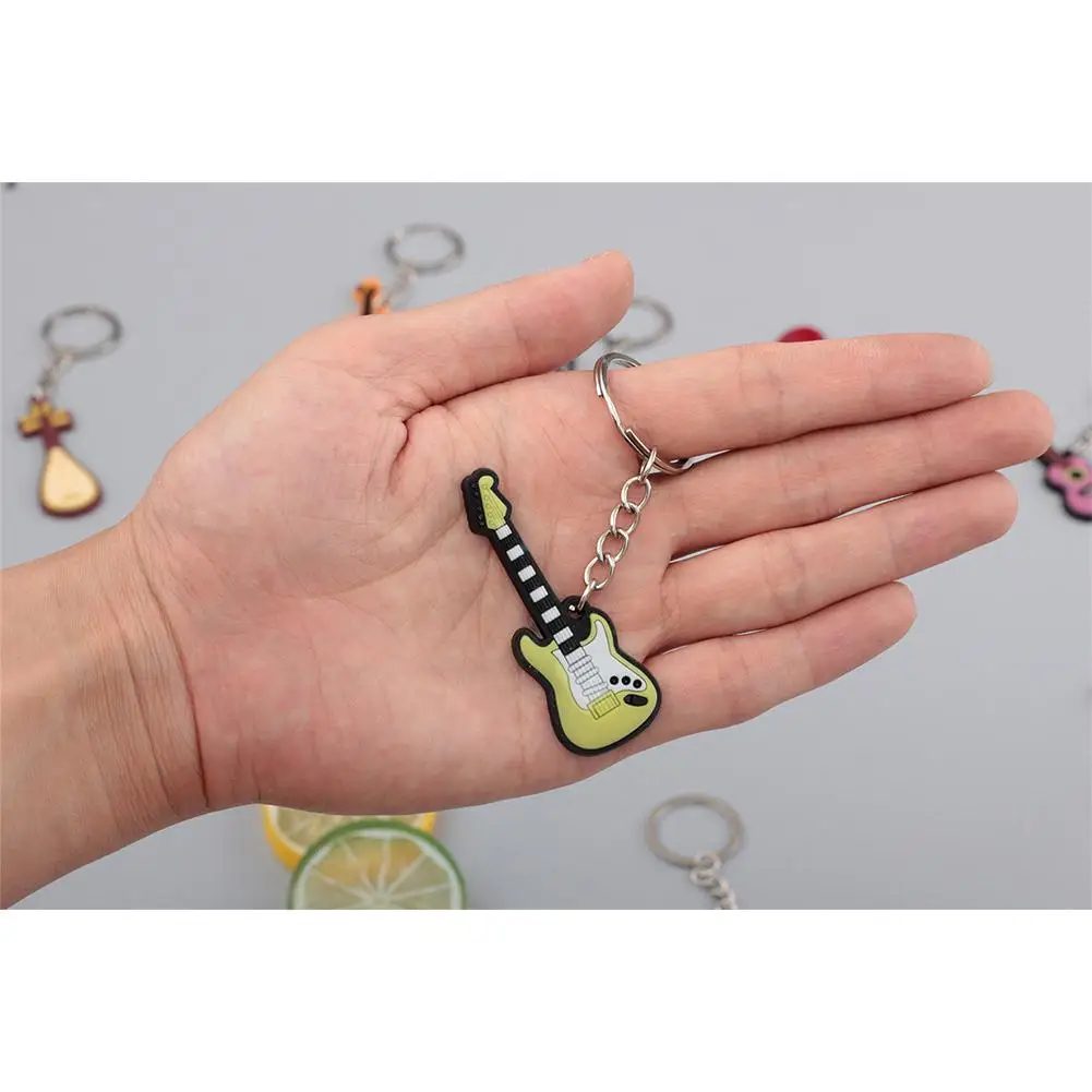

Longteam Electric Classical Guitar Mini Cute Drop Keychain Ukulele Violin Pendant Musical Instrument Bag Gift Toys Accessories