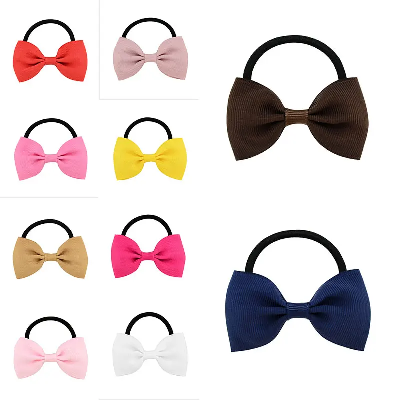 Детские резинки для волос с бантом банты девочек детские жевательная однотонная