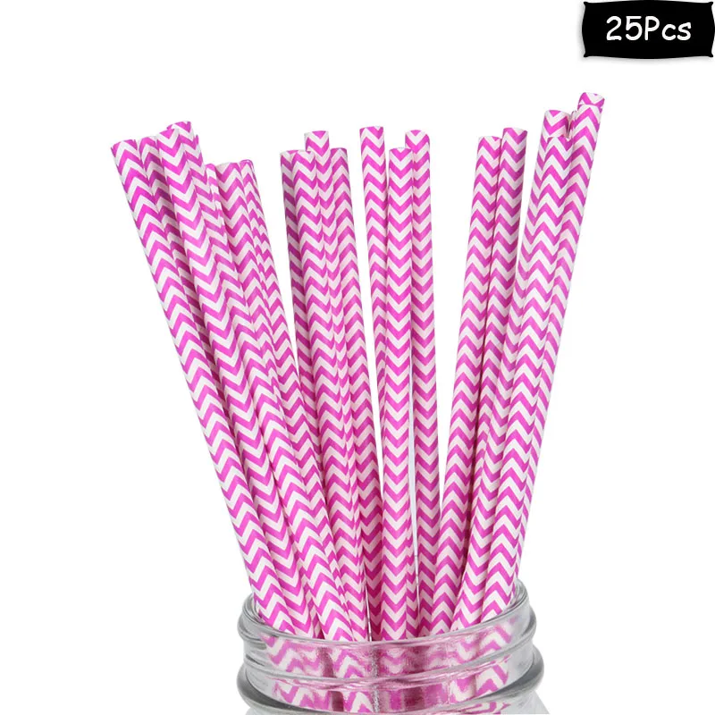 25pcs straws MEIDDING девушка день рождения одноразовая посуда набор Русалка Вечерние воздушные шары тарелки чашки баннер для свадебного оформления Baby Shower - Цвет: 25pcs straws