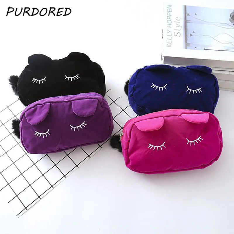 1 шт. косметичка с мультяшным котом дорожная сумка на молнии для монет органайзер