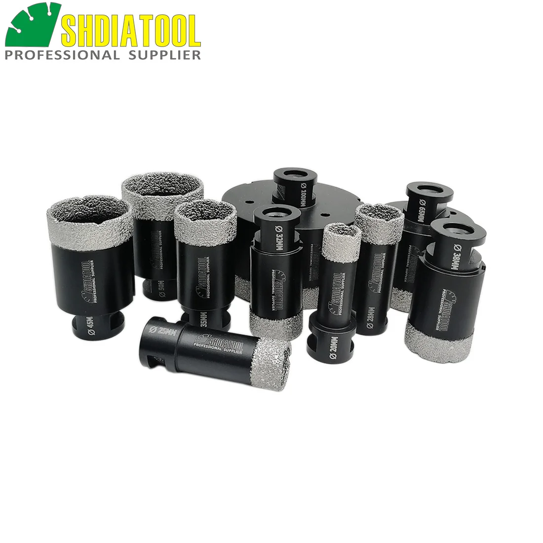 Резьба SHDIATOOL 1 шт. M14 вакуумная пайка Алмазное сухое сверло буровое долото 75 мм