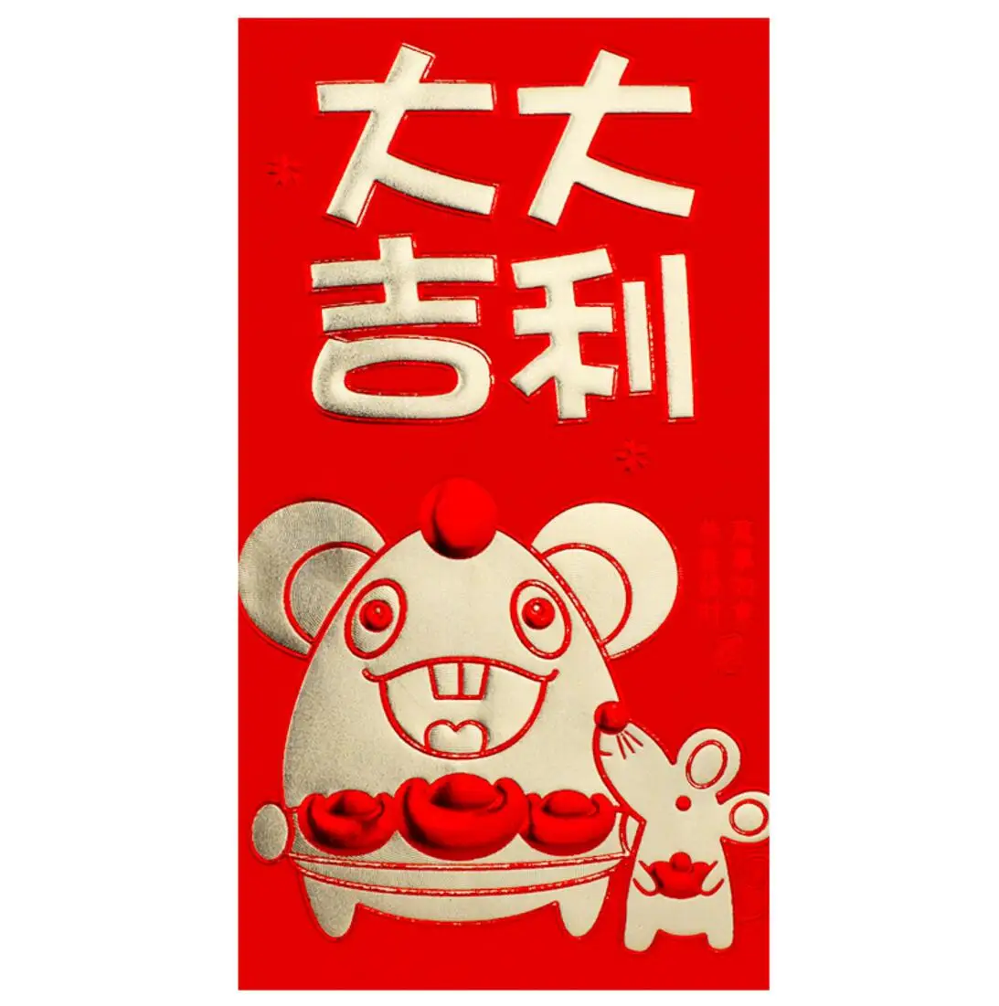 Толстые бумажные 3D рисунки слов мультфильм красный пакет 2020 год крысы китайский