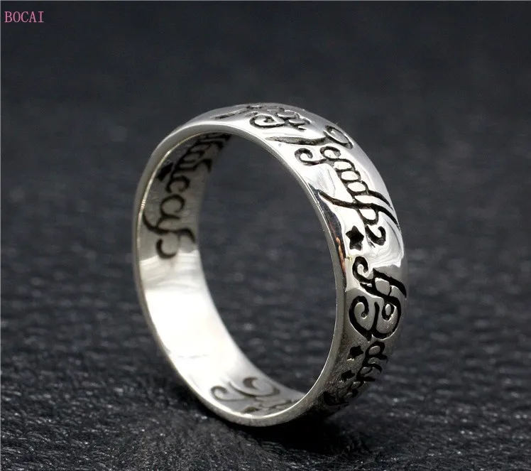 Кольцо King Ring S925 чистое серебро ручная реставрация пленка с надписью the lord ofe кольца модные указательный палец для мужчин и женщин