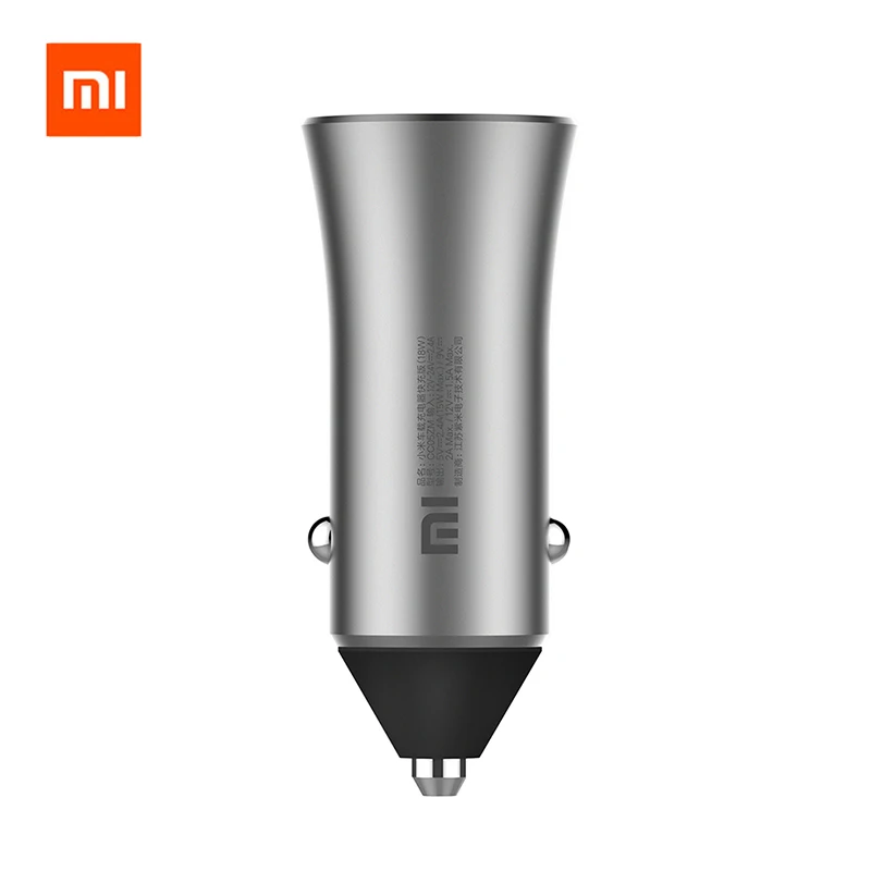 Xiaomi Mi автомобиля Зарядное устройство 18 Вт быстрый заряд Edition Dual USB unuversal Быстрая зарядка 5 В/2.4A 9В/2A 12 V/1.5A Max с светодиодный светильник советы