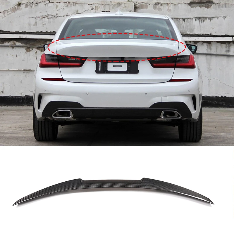 

For BMW 3 Series 2020 G20 G28 1 Pcs Real Carbon Fiber Car Rear Spoiler Wing Trim car Accessories