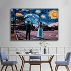 La land парные Танцующие под синей звездной фотографией и фотографиями искусства стены для декора гостиной