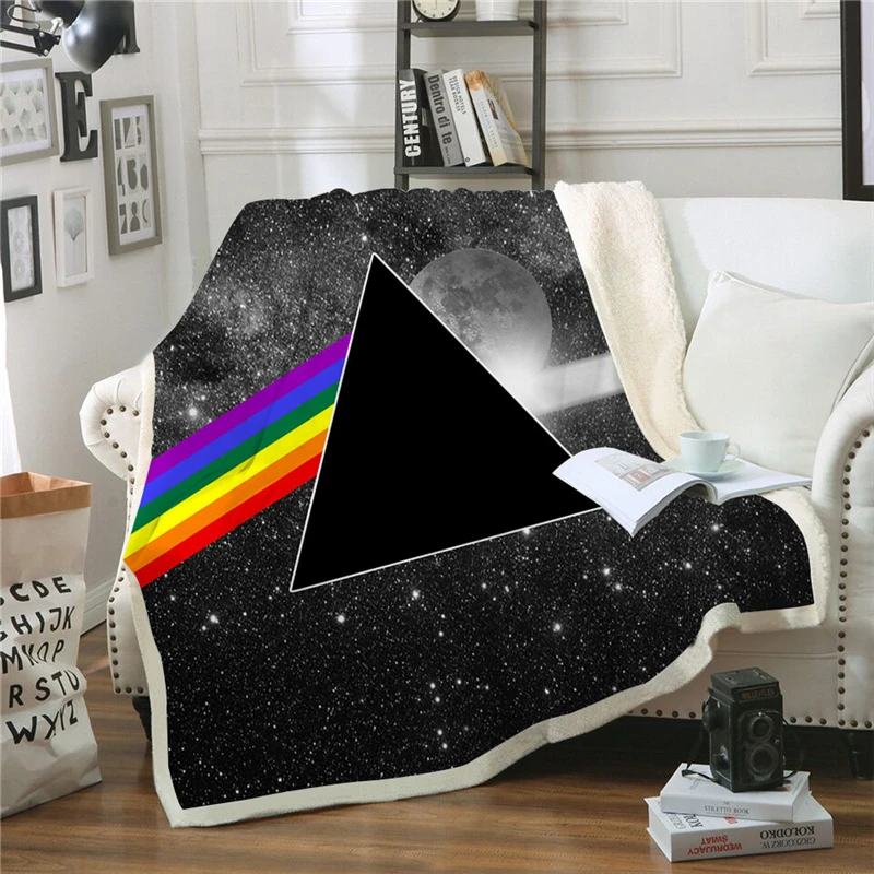 

New 3D printing fashionable plush blanket adult warm leisure wearable sofa wool blanket
