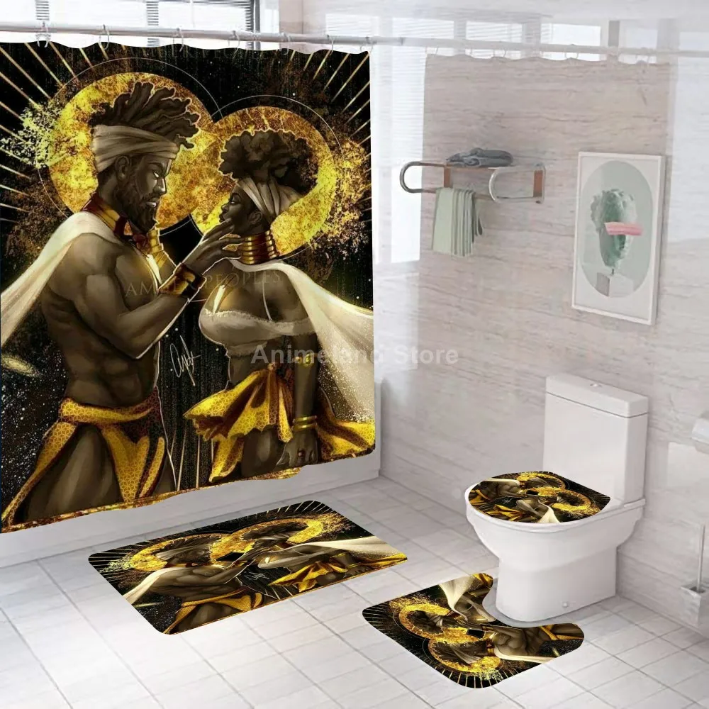 Модная африканская красавица занавески для ванной комнаты занавеска наборы