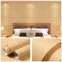 european silk material pvc waterproof thicken wallpapers self adhesive solid color wall stickers living room hotel wall decals