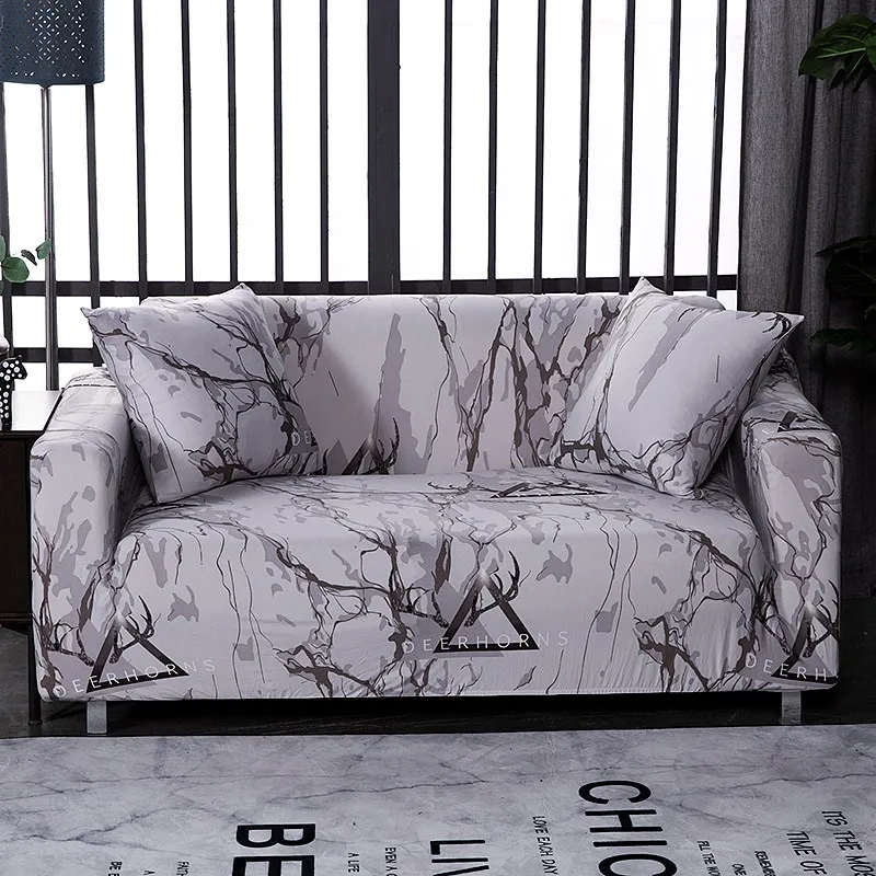 Stone Grey Чехол для дивана эластичный для гостиной эластичное кресло чехол с рисунком 1/2/3/4 места - Цвет: Stone Grey