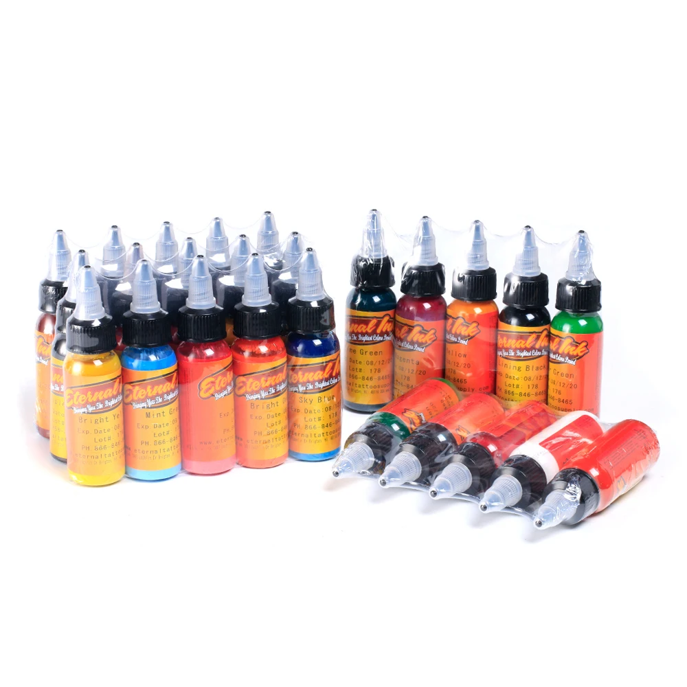 

25Pcs 30ml Tattoo Pigment Permanent Makeup 1oz Bottle Tattoos Ink Pigment for Body Beauty Paint Tattoo Tools
