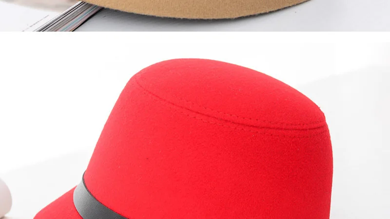 Горячее предложение женский котелок из шерсти Fedoras зимний женский топ Шляпа Сплошной Цвет фетровая шляпа-цилиндр Дамская винтажная Кепка элегантная