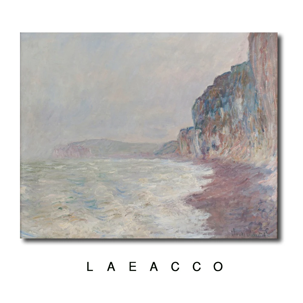 Скалы серая погода от Monet Настенная картина холст с печатью постера живопись