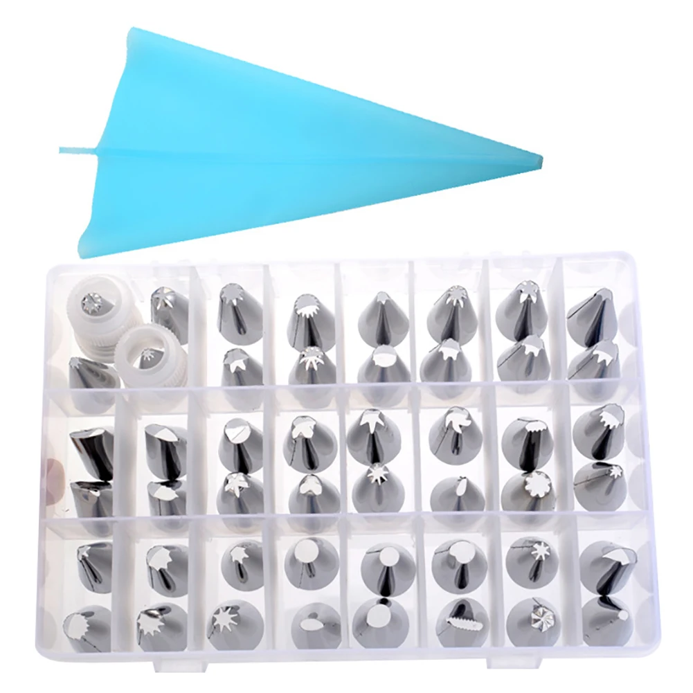 

51 PCS Cream Cake DIY Stainless Steel Cake Mould Decorating Tip Nozzle Set Safe & practical Easy to clean