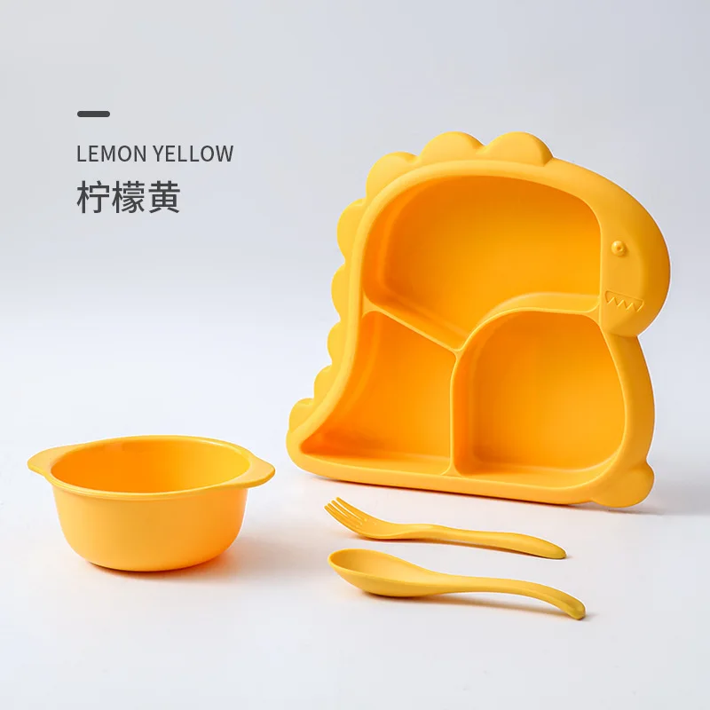 

PP Plastic Dishes Feeding Food Tableware Kids Dishes Baby Eating Dinnerware Set For Kitchen Bar Tools Anti-hot Training Plate