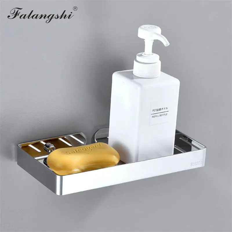 Falangshi 304 нержавеющая сталь мыльница ванная комната шампунь держатель Настенный