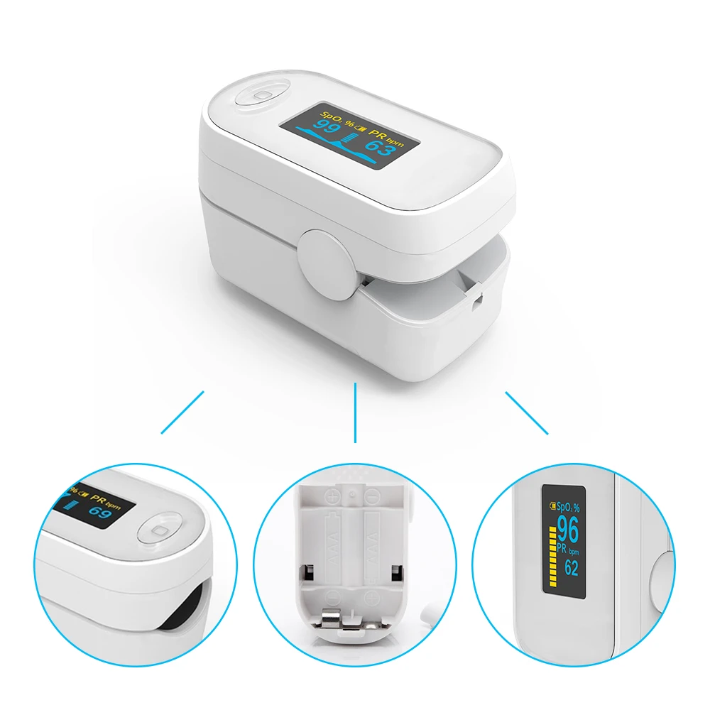 Loodom Finger Pulse Oximeter OLED oximetro de pulso Portable blood oxygen Heart Rate Monitor Household Health Monitors тонометр